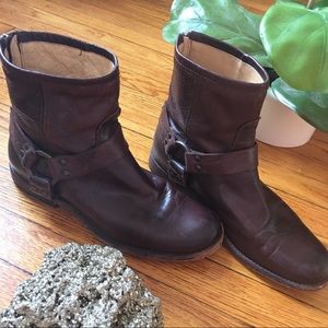 FRYE Ankle Harness Boots